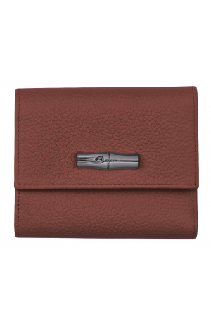 Portefeuille compact Roseau orange