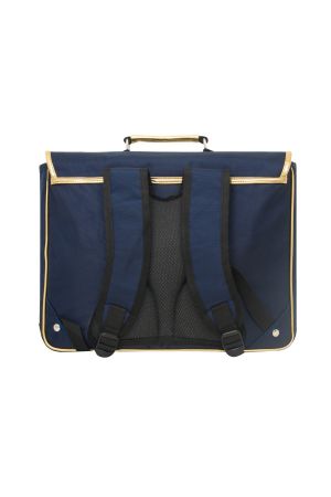 Cartable rabat navy papillon caramel et cie