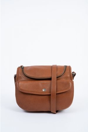 Sac bandoulière à rabat en cuir - DONNA CELI