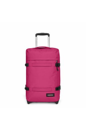 sac de voyage cabine à roulettes Eastpak Transit'R S en toile rose