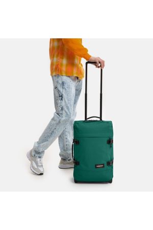 sac de voyage cabine à roulettes Eastpak Tranverz S en toile vert