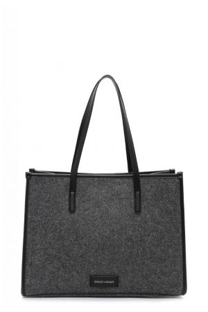 grand sac shopping Inga matière synthétique feutrée graphite Emily & Noah