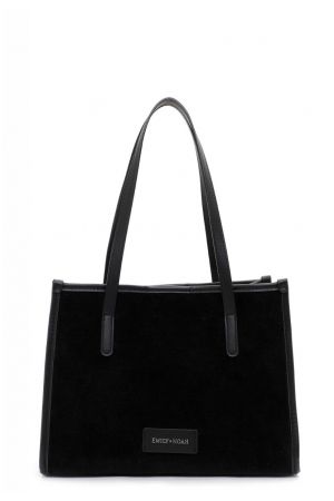 Sac shopping Inga moyen noir - EMILY & NOAH