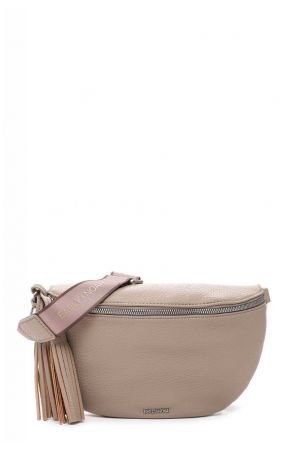 sac porté travers Emily & Noah Nadine en similicuir grainé taupe