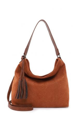 Sac cabs effet daim couleur cognac marque EMILY & NOAH