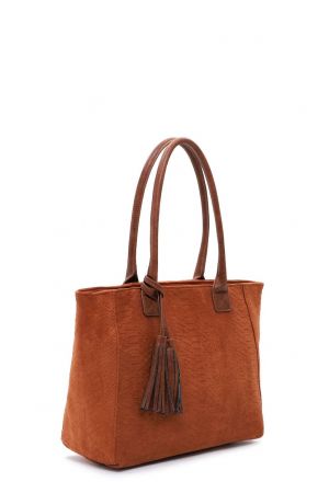 Sac shopping cognac 