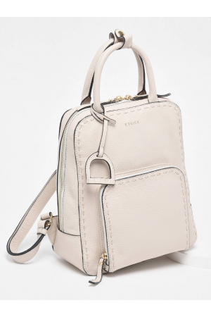 sac à dos Etrier Tradition en cuir beige