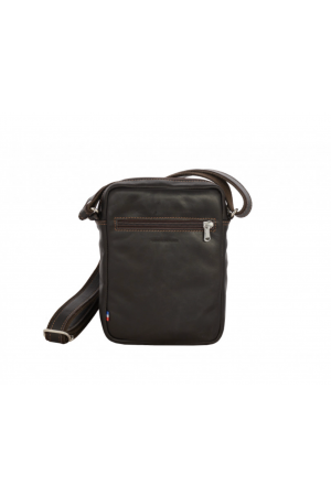 Sacoche porté travers pochette avant  marron