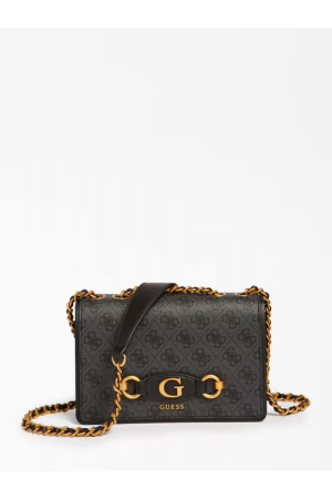 Sac bandoulière à rabat IZZY logo noir - GUESS
