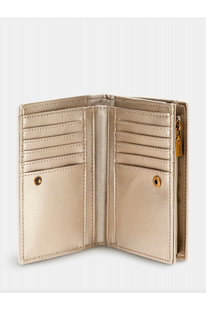 portefeuille Guess Izzy en similicuir blanc imprimé logo