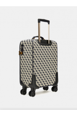 valise cabine 46cm 4 roues Guess Izzy en synthétique imprimé logo navy