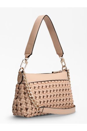 Sac porté épaule SICILIA tressé beige face 