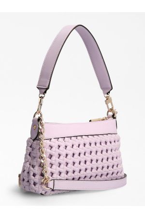 Sac porté épaule SICILIA tressé lilas face 