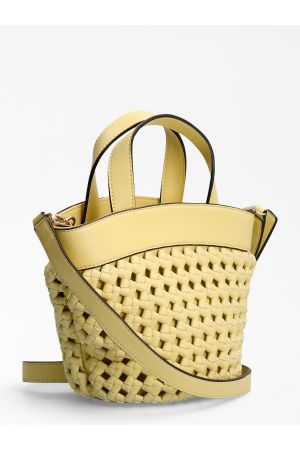 Sac porté main Tréssé jaune face