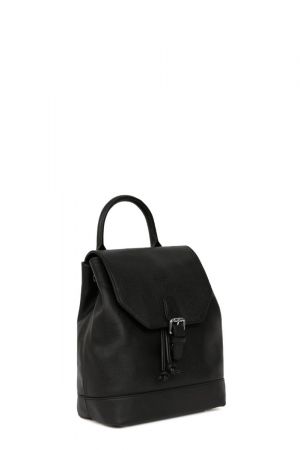 sac à dos Hexagona Confort cuir de vachette grainé noir