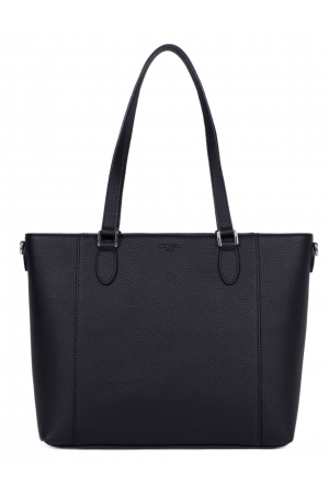 Sac shopping noir hexagona