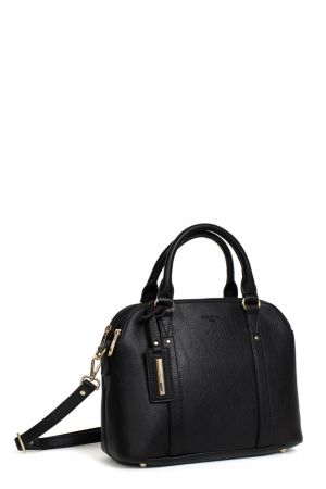sac à main Hexagona Toscane en similicuir noir