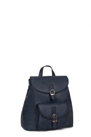 sac à dos Hexagona Toscane en similicuir grainé navy