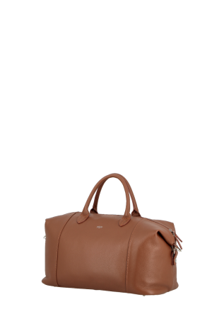 sac de voyage en cuir 45cm avec bandoulière JUMP gamme Uppsala caramel