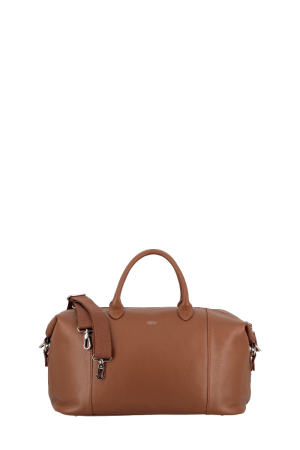 sac de voyage en cuir 45cm avec bandoulière JUMP gamme Uppsala caramel