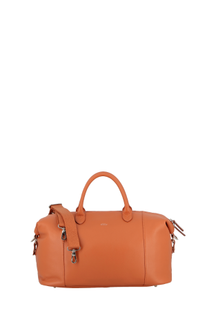 Sac de voyage 45cm en cuir UPPSALA terracotta - JUMP