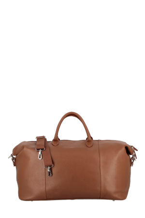 sac de voyage 50 cm en cuir caramel gamme Uppsala par Jump avec bandoulière