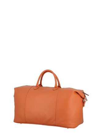 sac de voyage 50 cm en cuir terracotta gamme Uppsala par Jump avec bandoulière