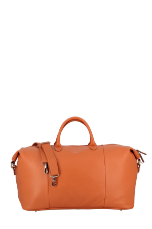 Sac de voyage 50cm en cuir UPPSALA terracotta - JUMP