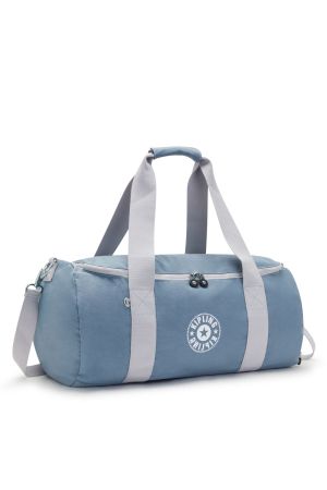 sac week-end S Kipling Argus en toile bleu ciel