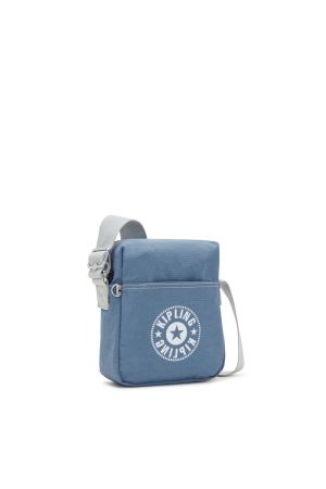 mini sac bandoulière Kipling Chaz en toile bleu ciel