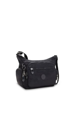 sac à bandoulière Kipling Gabbie S en matière imperméable noir motifs camouflages