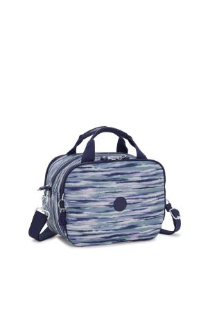 trousse de toilette Kipling Palmbeach en toile rayé bleu ciel