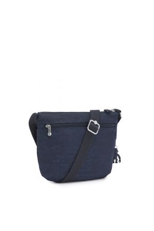 sac bandoulière arto s navy avec pochette avant zippée