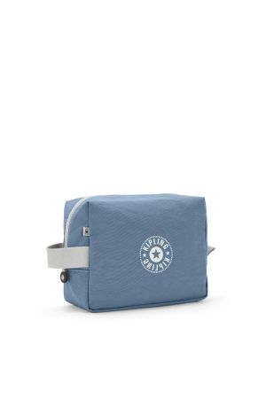 grande trousse de toilette Kipling Parac en toile bleu ciel