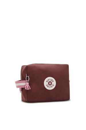 grande trousse de toilette avec poignée Kipling Parac rouge bordeaux