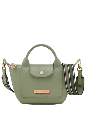 Sac à main XS Le Pliage Xtra par Longchamp en cuir kaki