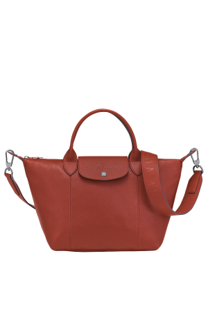 Sac porté main S - Le Pliage Cuir terracota| LONGCHAMP