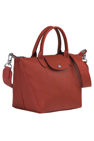 Sac porté main S - Le Pliage Cuir terracota| LONGCHAMP