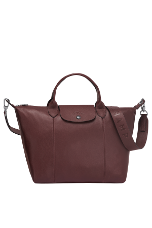 Sac porté main M Le Pliage Cuir | LONGCHAMP