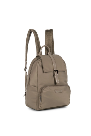 sac à dos Lancaster Basic Verni en toile beige