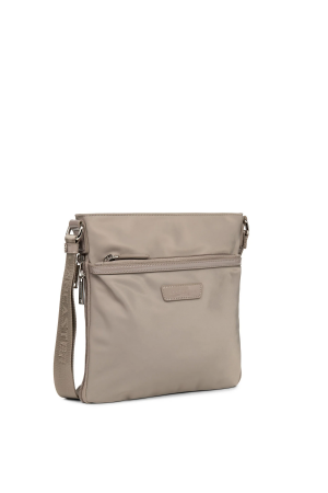 sac besace Lancaster Basic Verni en toile beige