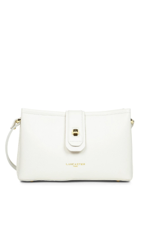 sac trotteur Lancaster Foulonné Double en cuir blanc