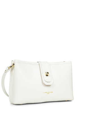 sac trotteur Lancaster Foulonné Double en cuir blanc