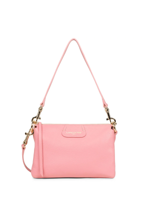 pochette bandoulière Lancaster Dune en cuir grainé rose