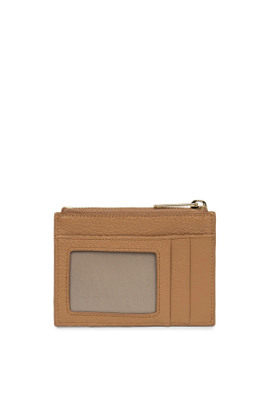 porte-cartes Lancaster Dune en cuir grainé camel