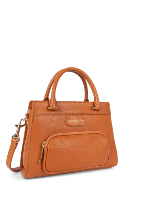 sac à main Lancaster Dune en cuir grainé orange