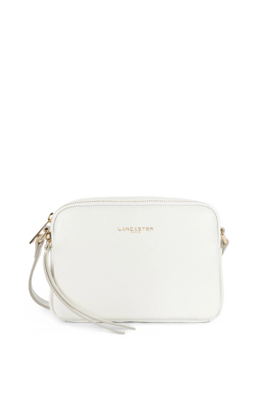 sac trotteur Lancaster Dune en cuir grainé blanc