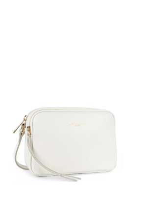 sac trotteur Lancaster Dune en cuir grainé blanc