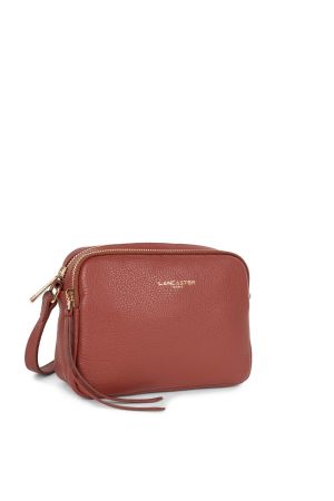 sac lancaster dune trotteur cuir couleur bois rouge