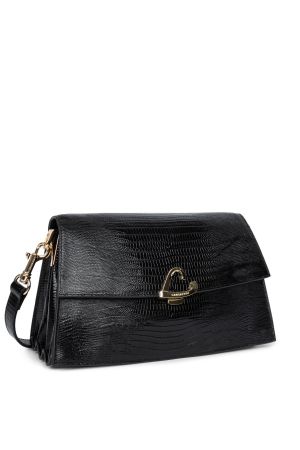 sac trotteur à rabat en cuir exotic philia Lancaster